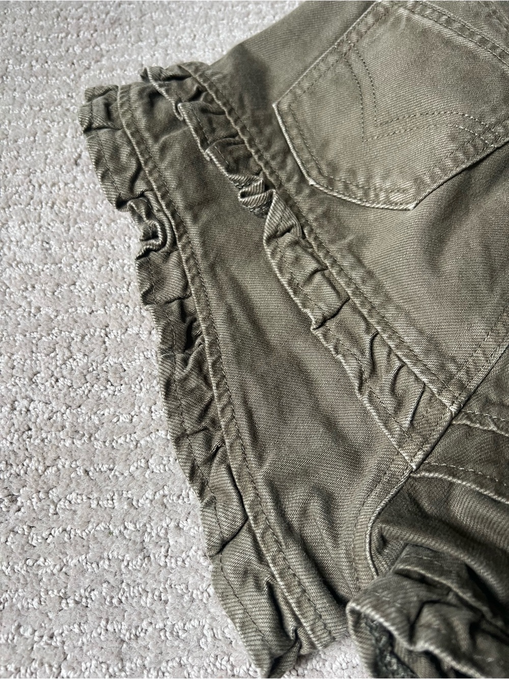Denim Ruffle Shorts - Picture 6 of 7